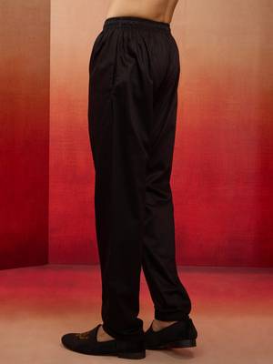 men   s black cotton millennium aligarh kurta 3
