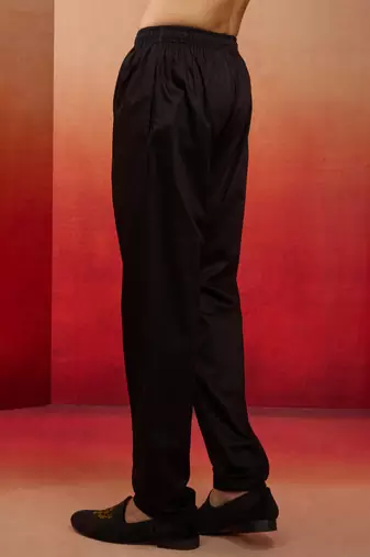 men   s black cotton millennium aligarh kurta