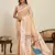 traditional  peach soft silk blend paithani saree with unstiched blouse piece