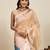 traditional  peach soft silk blend paithani saree with unstiched blouse piece