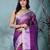 purple tissue saree with gotapatti detailing and elegant border
