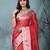 red tissue saree with gotapatti detailing and elegant border