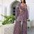 wine floral printed square neck pure cotton kurta set