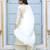  off-white striped angrakha style pure cotton anarkali kurta