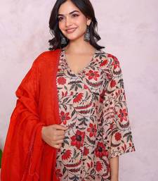beife floral printed angrakha kurta with palazzo set