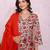 beife floral printed angrakha kurta with palazzo set