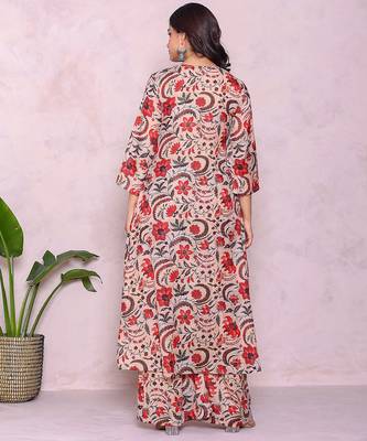 beife floral printed angrakha kurta with palazzo set 3