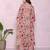 beife floral printed angrakha kurta with palazzo set