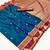 teal blue weaving work tussar art silk festival contemporary saree