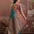turquoise weaving work tussar art silk festival contemporary saree