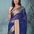 blue tissue saree with stone detailing