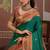 green weaving work tussar art silk festival contemporary saree