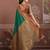 green weaving work tussar art silk festival contemporary saree