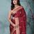 elegant maroon silk blend saree with intricate brocade work
