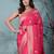 graceful fuchsia silk blend blend saree with intricate zari work