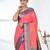 glamorous pink south silk blend saree with intricate zari border