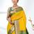 glamorous mustard south silk blend saree with intricate zari border