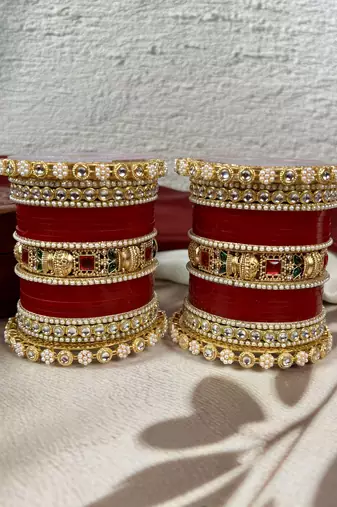 Traditional punjabi chooda for brides
