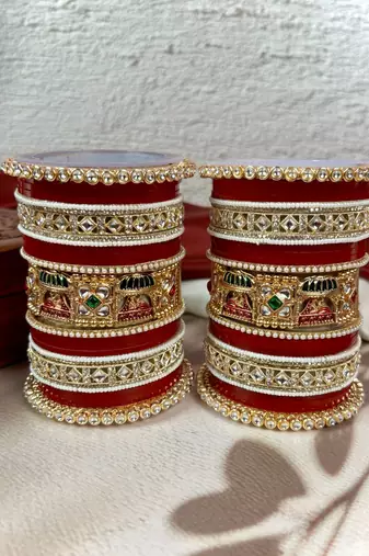Traditional punjabi chooda for brides