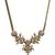 Gold plated pink ad flower design pendant necklace set