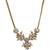 Gold plated white ad flower design pendant necklace set