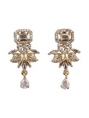 Gold plated white ad flower design pendant necklace set 4