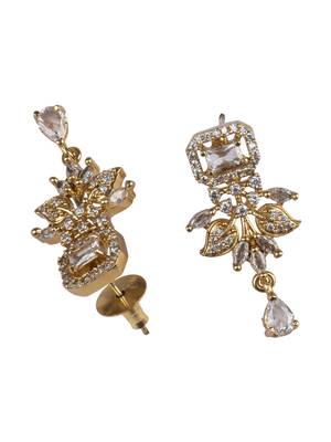 Gold plated white ad flower design pendant necklace set 5