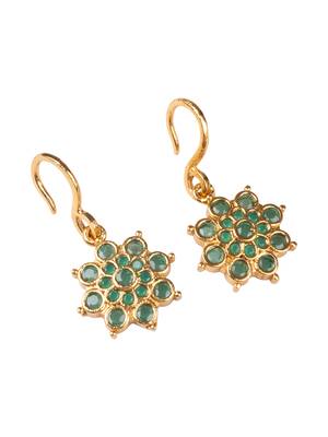 Delicate green flower motif necklace set 5