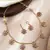 Delicate red flower motif necklace set