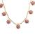 Delicate red flower motif necklace set