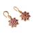 Delicate red flower motif necklace set