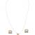 Minimal white lotus motif pendant set with invisible chain
