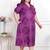   plus size womens purple bandhni printed a-line maxi dress