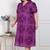   plus size womens purple bandhni printed a-line maxi dress