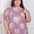   plus size womens lavender floral printed a-line maxi dress