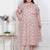   plus size womens puff sleeve pure cotton printed maxi dress