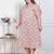   plus size womens puff sleeve pure cotton printed maxi dress
