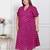 plus size magenta floral printed maxi dress for women