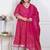   plus size women's bandhani ethnic anarkali kurta  and dupatta