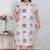 off-white plus size flex cotton short sleeve dress for women