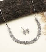 Sparkling american diamond necklace set