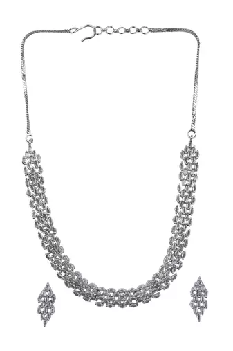 Sparkling american diamond necklace set
