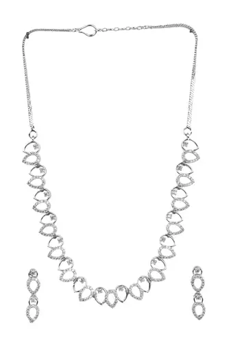 Lightweight american diamond necklace set
