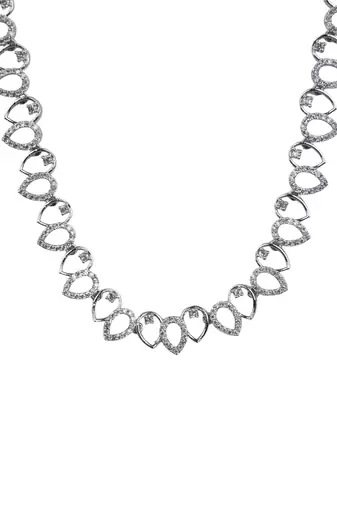 Lightweight american diamond necklace set