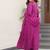 Magenta Chinon Zari & Thread Embroidered Kurta Set