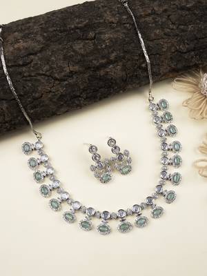 Trendy turquoise ad necklace set 1