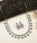 Trendy turquoise ad necklace set