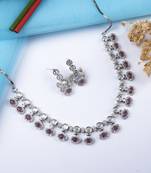 Trendy pink ad necklace set