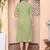   womens green party dress with belt