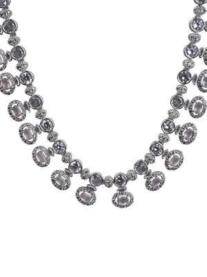 Trendy white ad necklace set 3